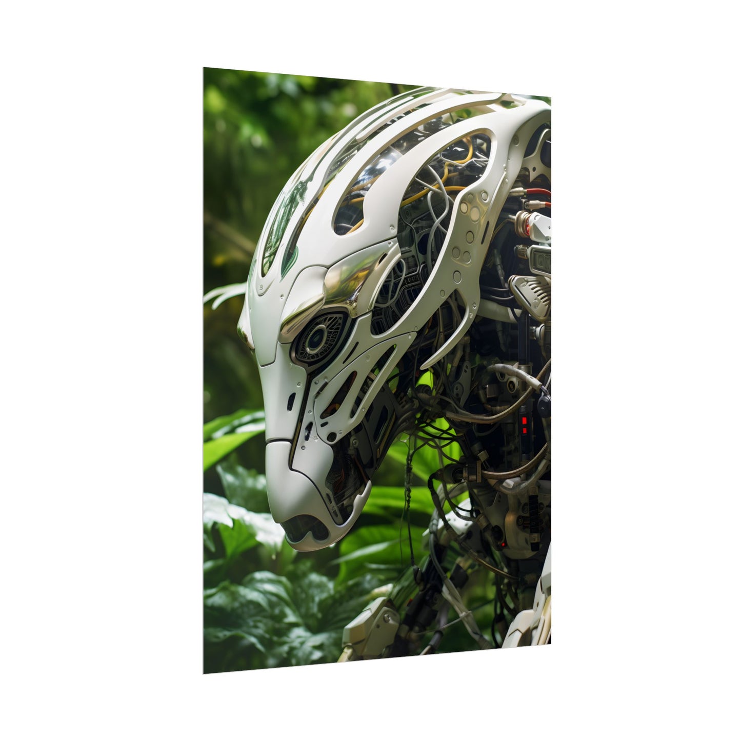 Tranquil Wildlife Sanctuary: AI-Operated Robot in Nature's Harmony - Poster