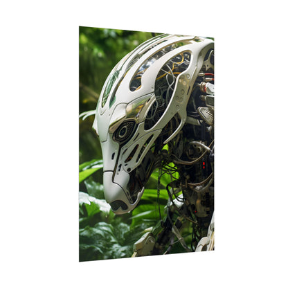 Tranquil Wildlife Sanctuary: AI-Operated Robot in Nature's Harmony - Poster