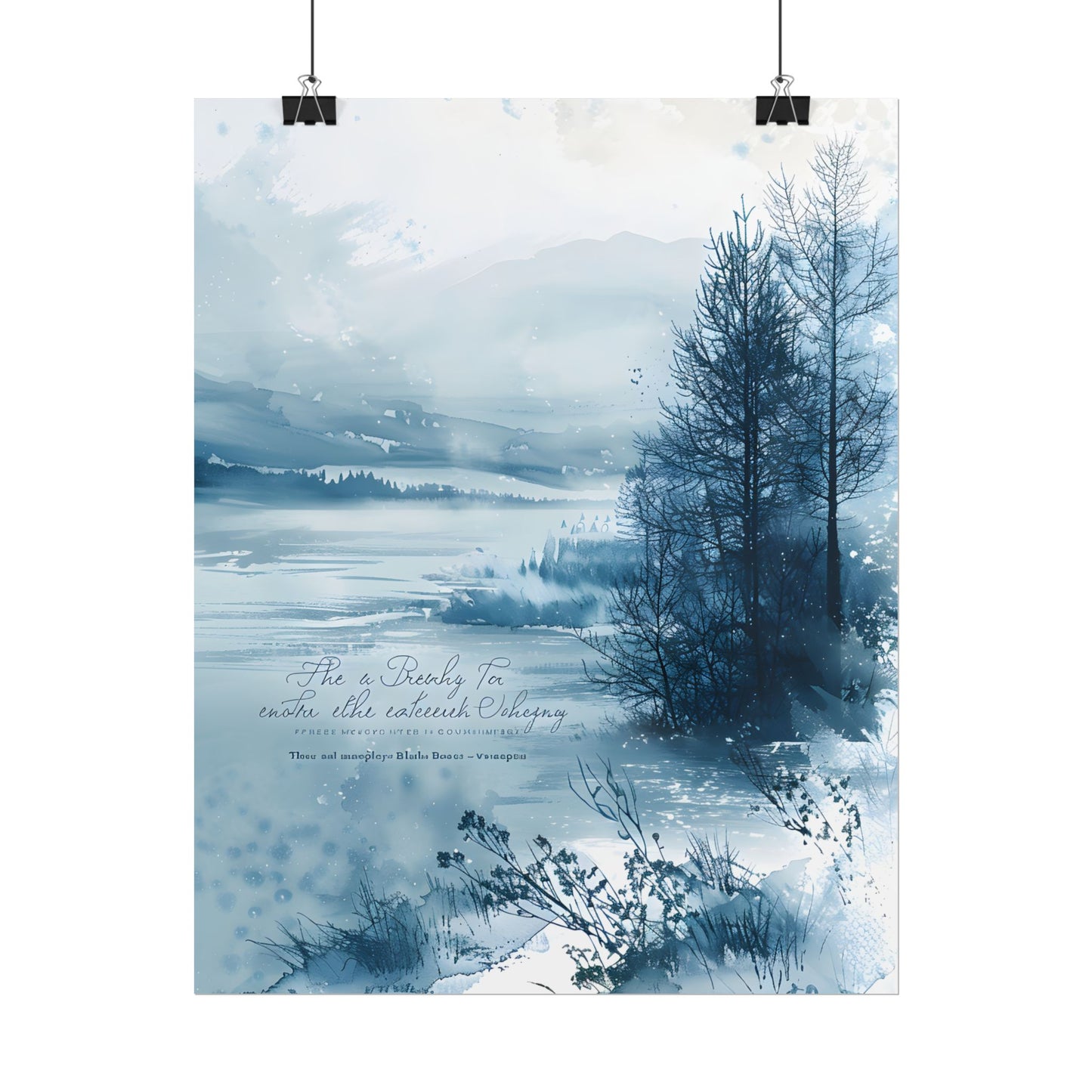 Peaceful Serenity: Winding River and Forest Reflections - Poster