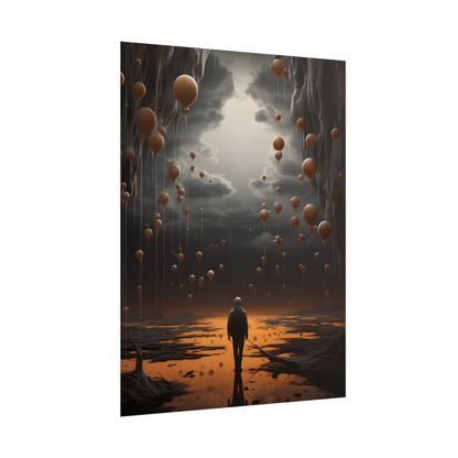 Freedom in Nature: Casual Outdoor Portrait - Poster