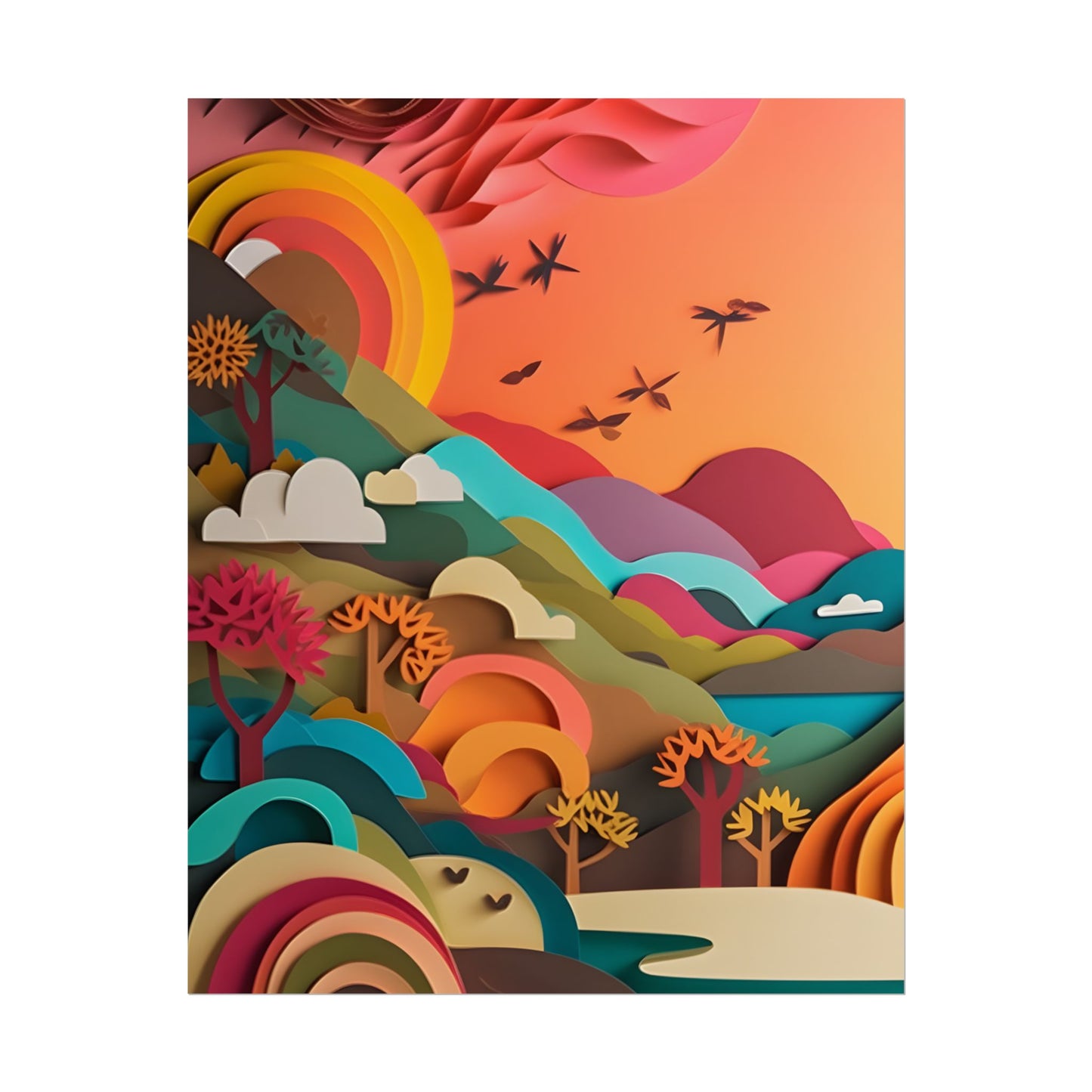 European Quilled Artwork: A Masterpiece of Paper Intricacy - Poster