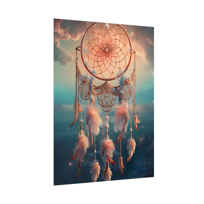 Ethereal Dreamcatcher Realm: Surreal Dreamscape Digital Art - Poster