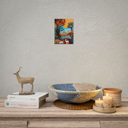Vibrant African Landscape: Eye-Catching Paper Quilling Art - Poster