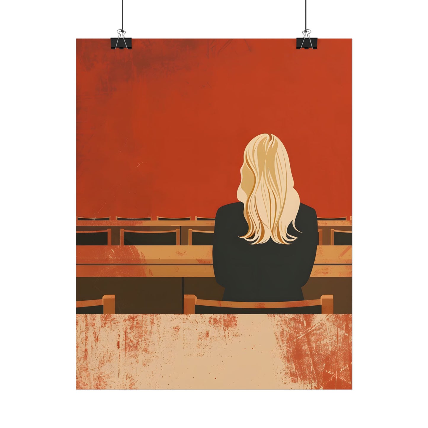 Minimalist Portrait: Blonde Woman in 20[4] Batch Poster Art - Poster