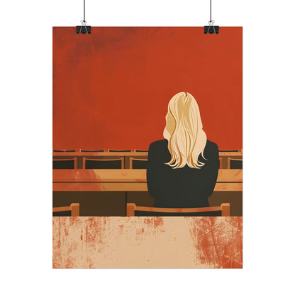 Minimalist Portrait: Blonde Woman in 20[4] Batch Poster Art - Poster
