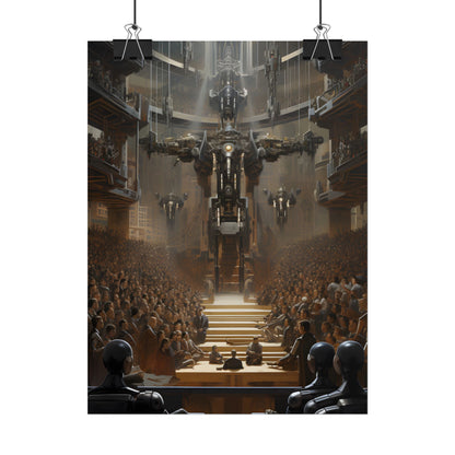 Robot Symphony: Elevated View of Robot Orchestra - Poster