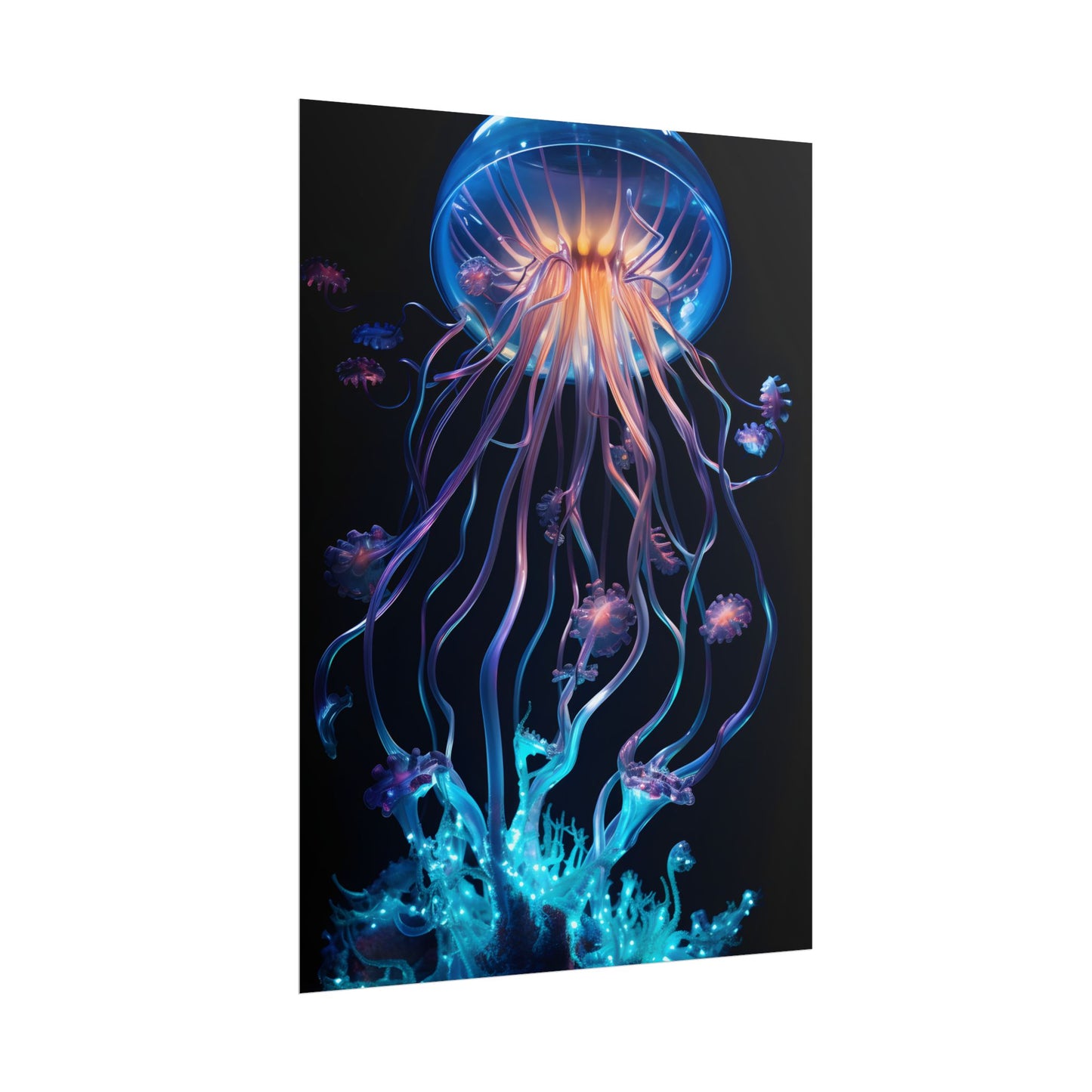Bioluminescent Oceanic Ballet: A Mesmerizing Performance - Poster