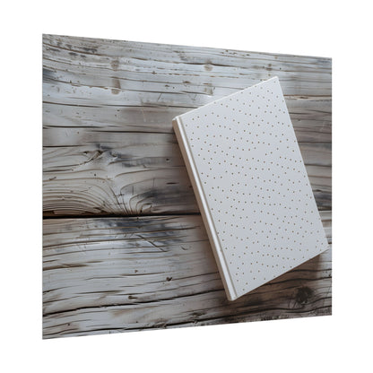Minimalist Notebook with Embossed Dot Pattern: Unique Stationery Art - Poster