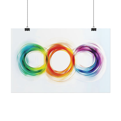 Colorful Swirls: Graphic Art Design - Poster
