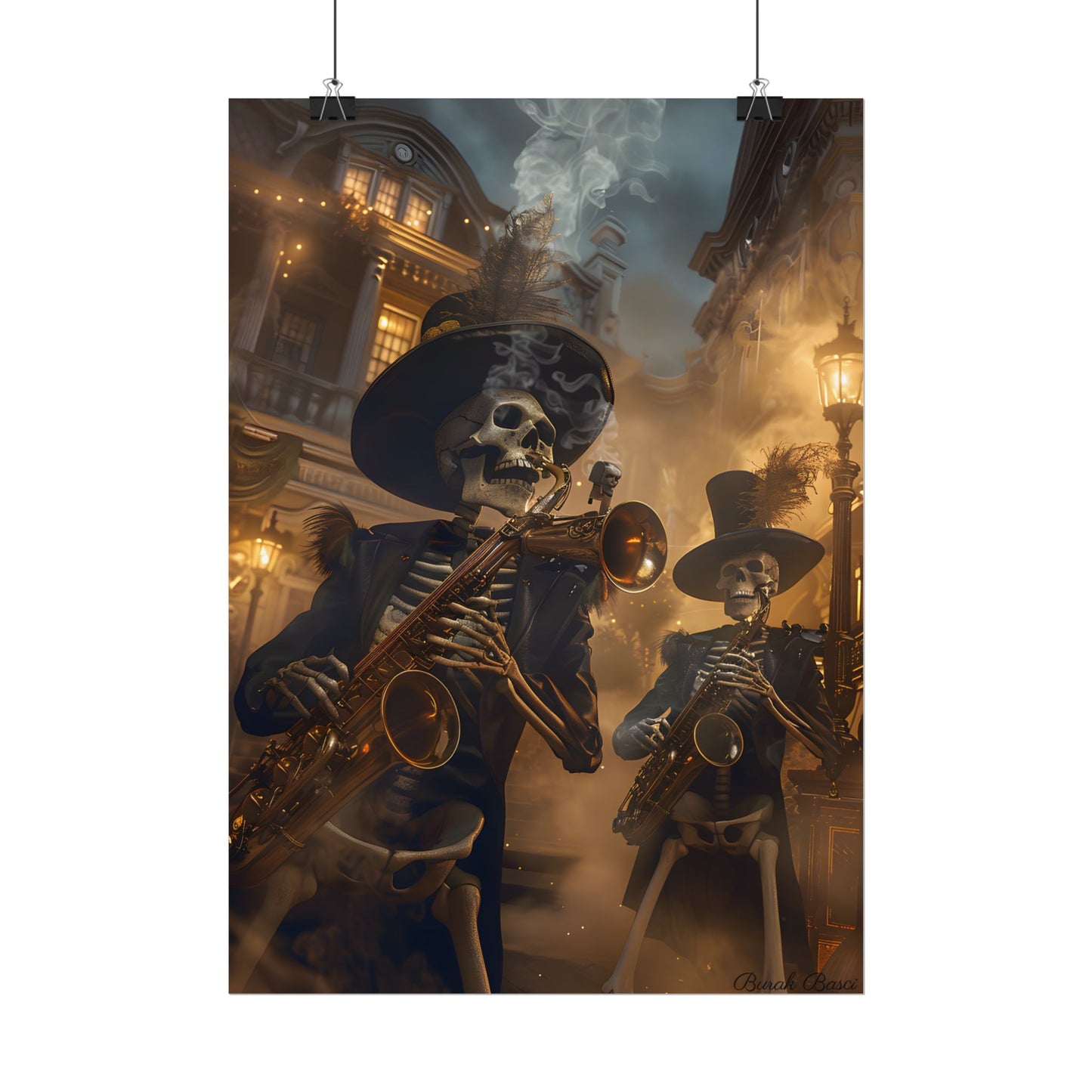 Victorian Skeleton Jazz Band: Lowbrow Artwork in Swing - Poster
