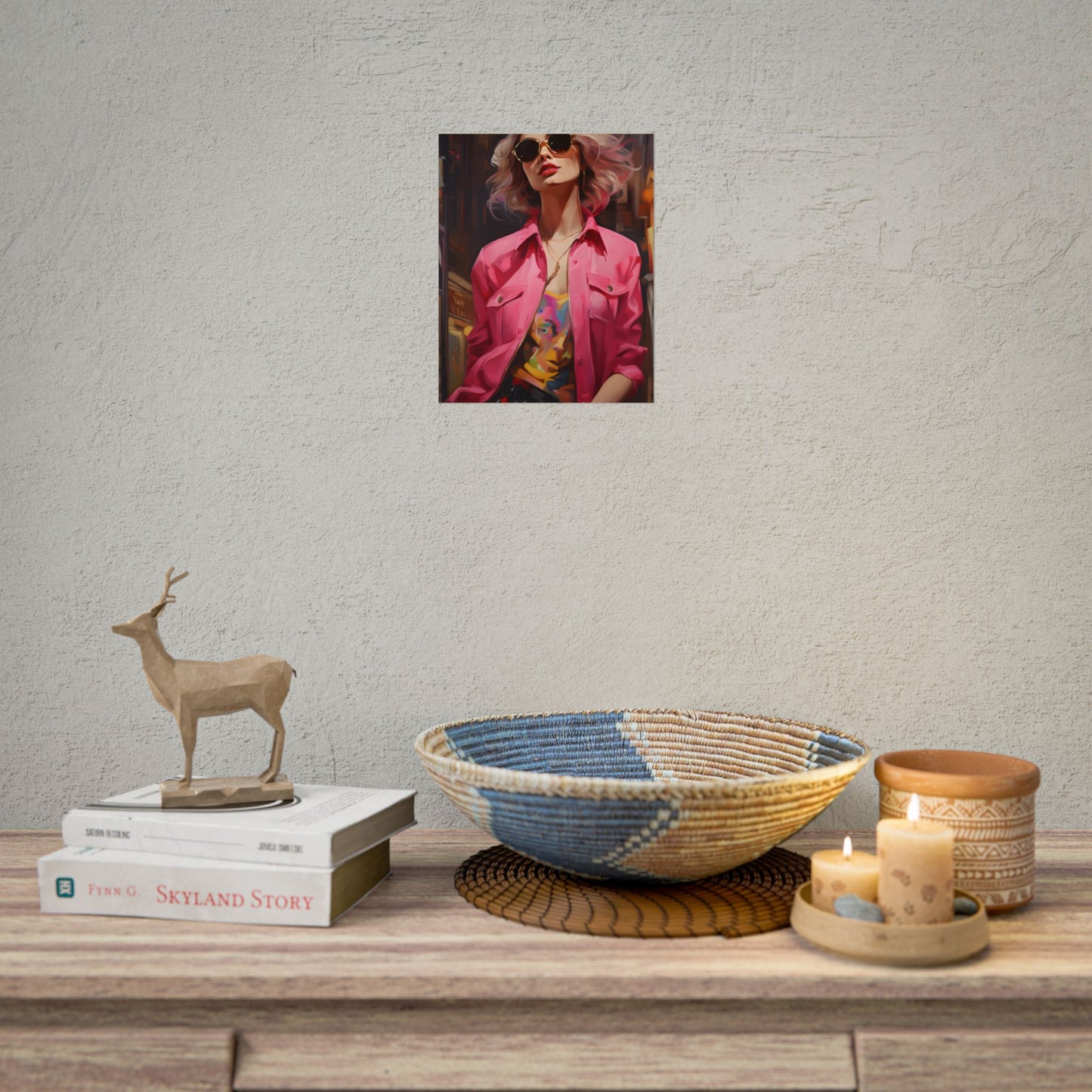 Urban Fashionista: City Chic Style Portrait - Poster