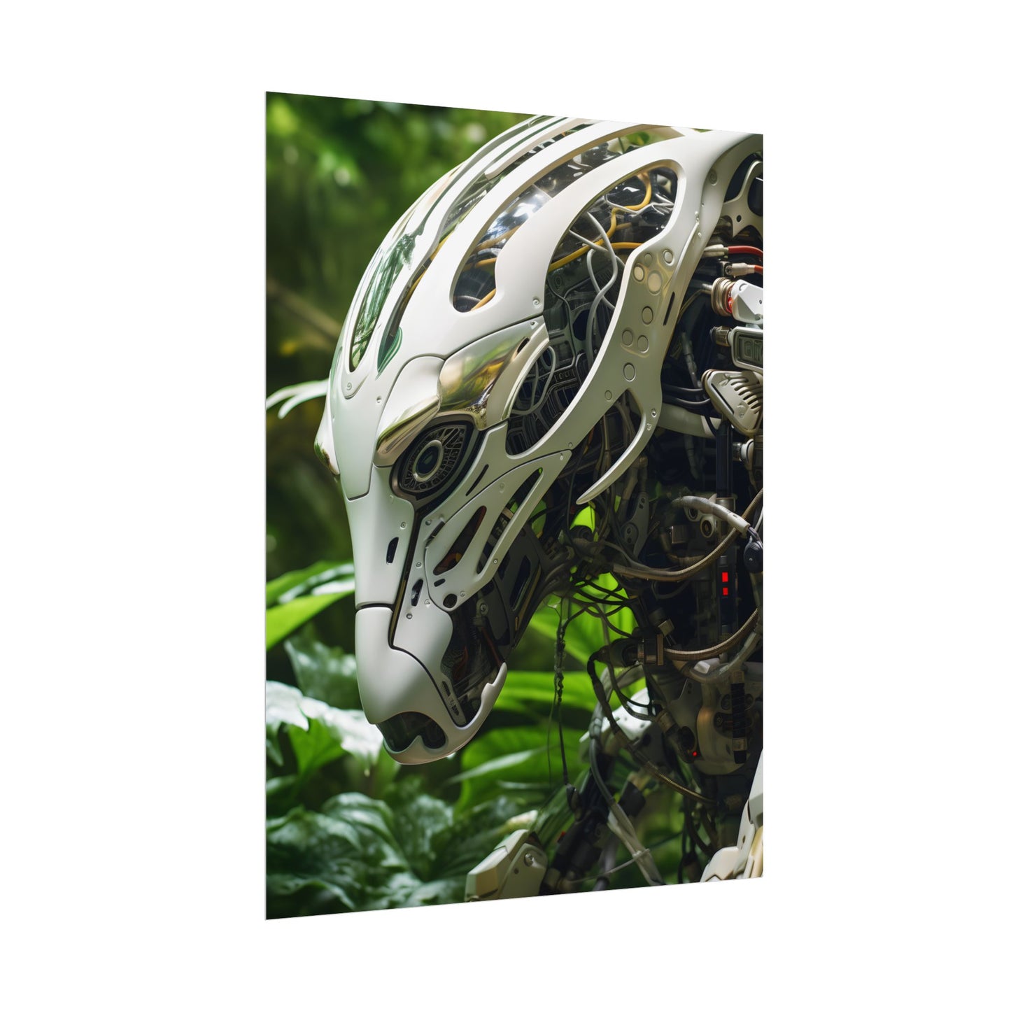 Tranquil Wildlife Sanctuary: AI-Operated Robot in Nature's Harmony - Poster