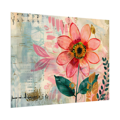 Blooming Growth: Whimsical Flower Art - Poster