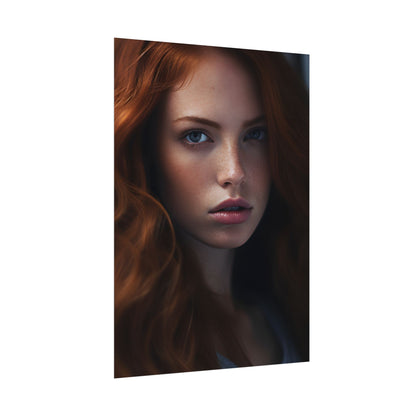 Redhead Model: Sophisticated Portrait Art - Poster