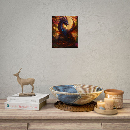 Majestic Dragon Guardian: Fantasy Landscape Art - Poster