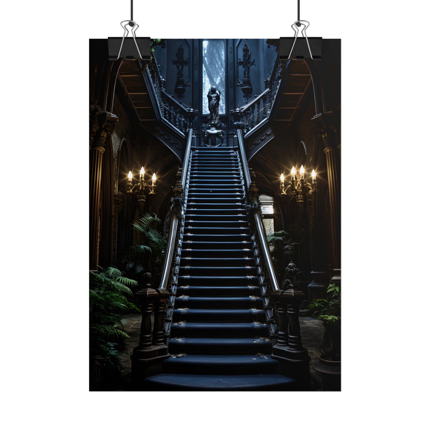 Haunted Victorian Mansion Mystery: Spooky Gothic Artwork - Poster