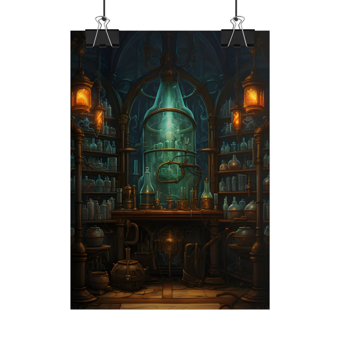 Mysterious Lab Test: Scientific Experiment in Progress - Poster