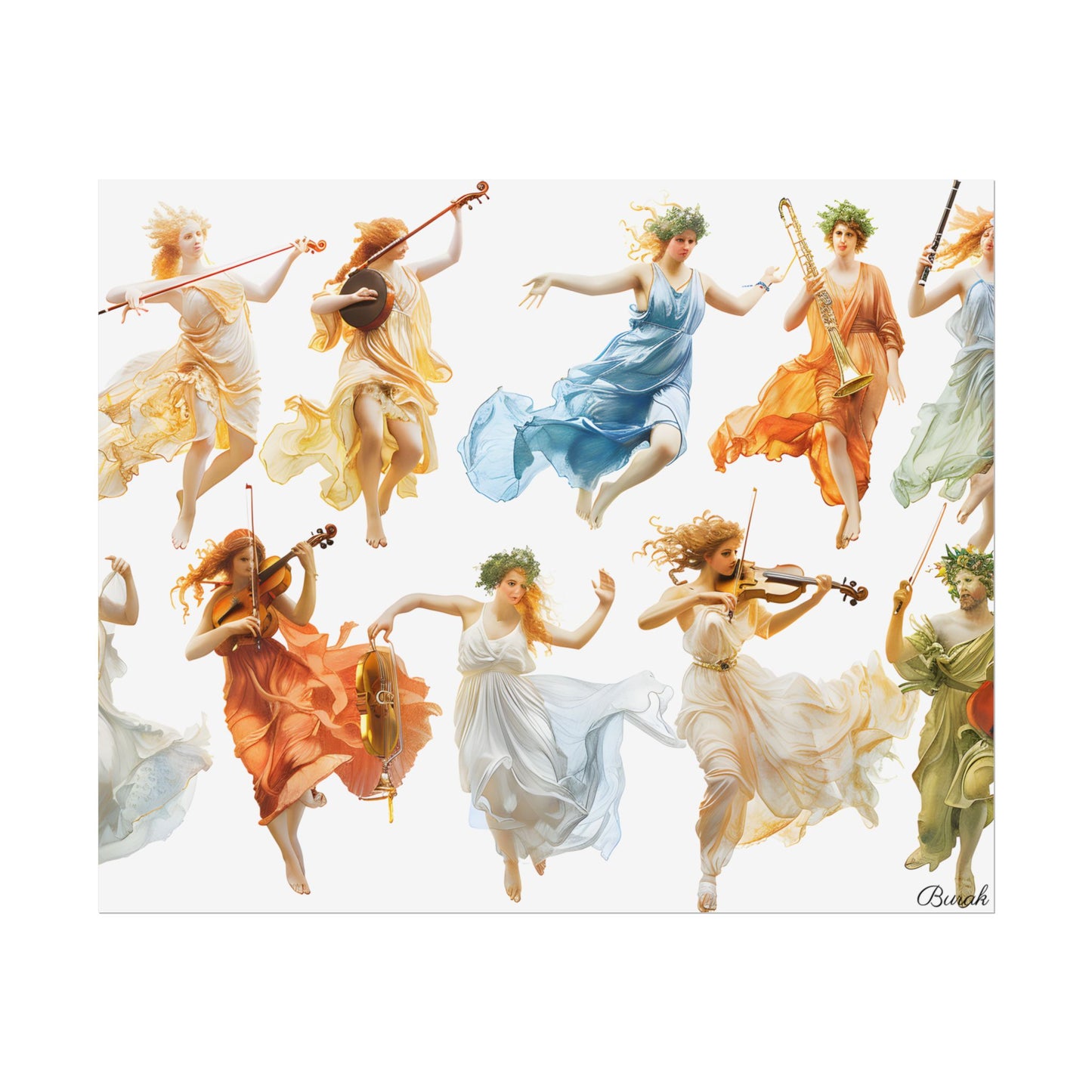 Ethereal Goddesses of Greece: Athena to Nemesis Artwork - Poster