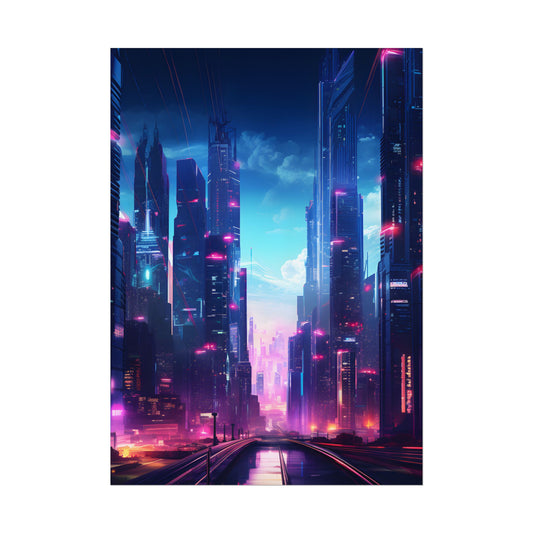 Cyberpunk Cityscape: Futuristic Urban Dreams - Poster