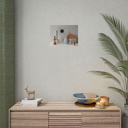 Minimalist Simple Geometric Jewelry: Close-Up View - Poster