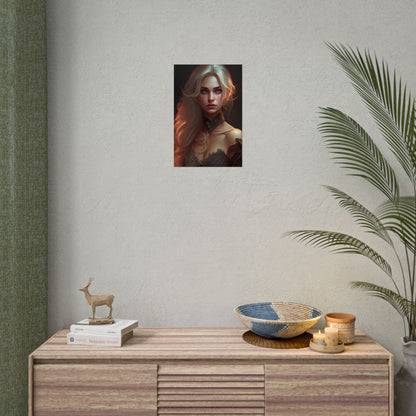 Blonde Beauty: Artistic Portrait of a Woman - Poster