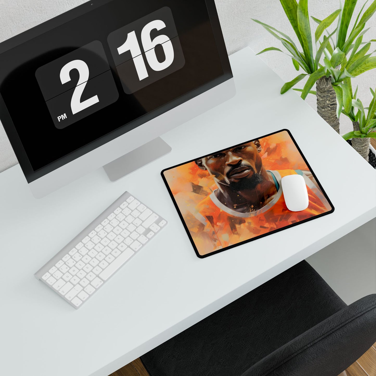 Dedicated Athlete: Intense Passion in Action - Desk Mat