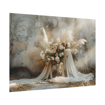 Whimsical Floral Bloom: Pampas Grass Artwork - Poster