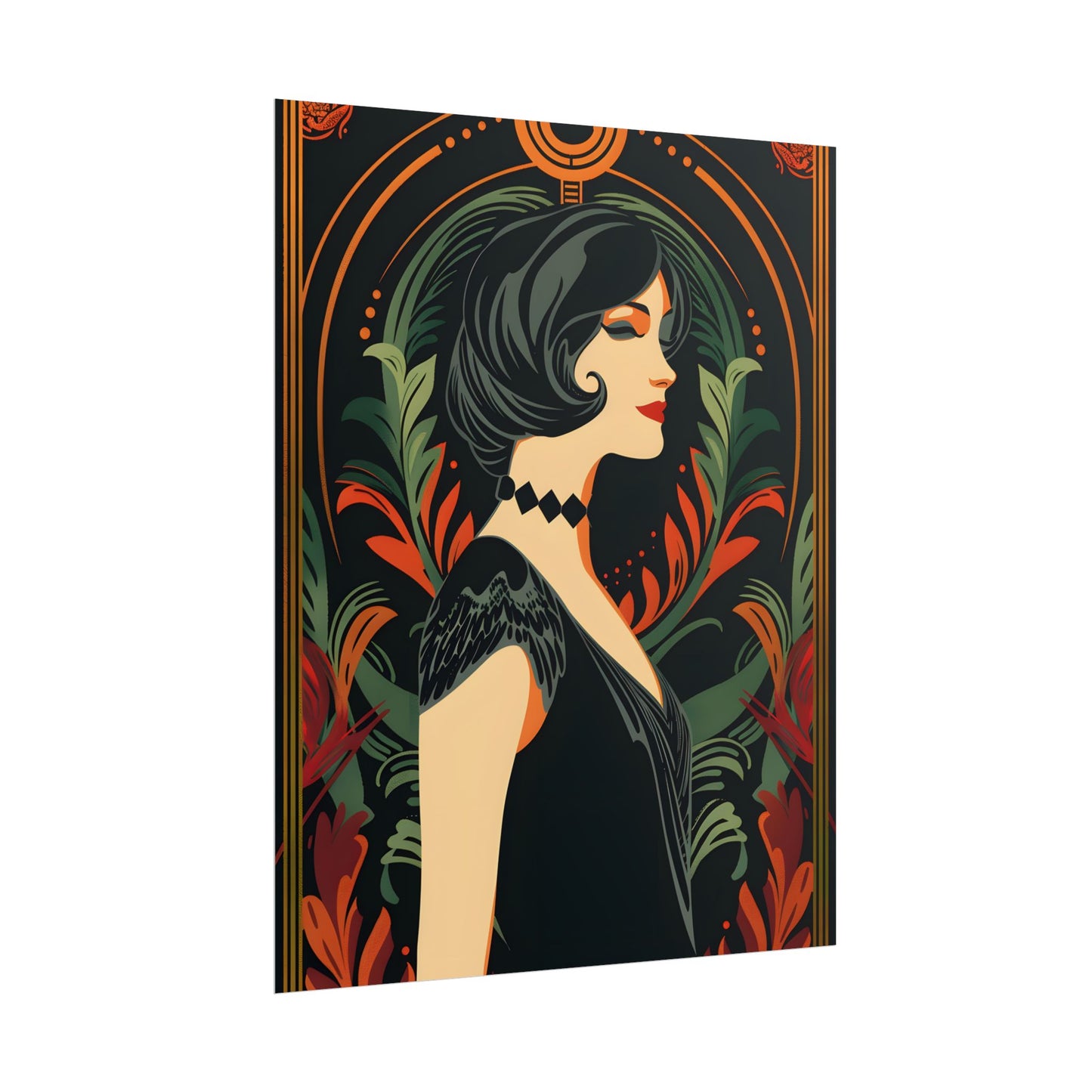 Elegant Vintage Poster: A Woman's Enchanting Presence - Poster