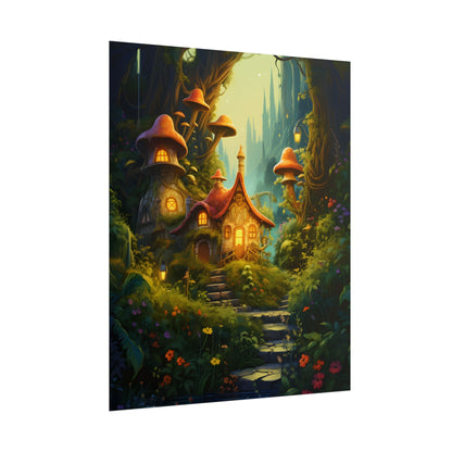 Enchanted Forest Wonder: A Young Hero in Whimsical Magic - Poster