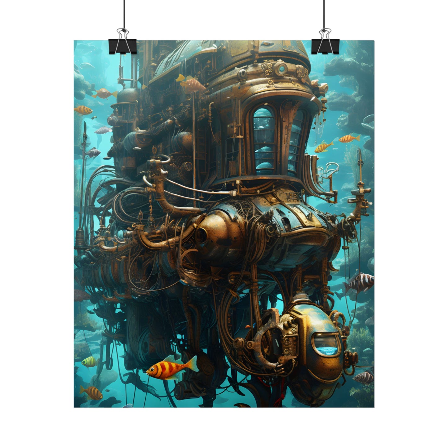Steampunk Oceanic Adventure: A Crew's Journey Through Time - Poster