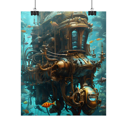 Steampunk Oceanic Adventure: A Crew's Journey Through Time - Poster