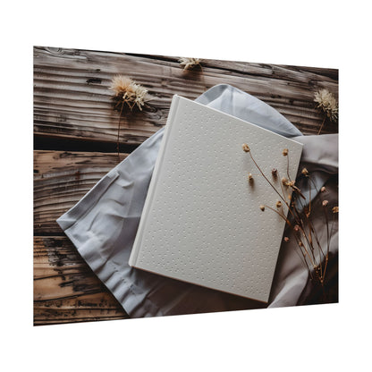 Minimalist Notebook with Embossed Dot Pattern - Poster