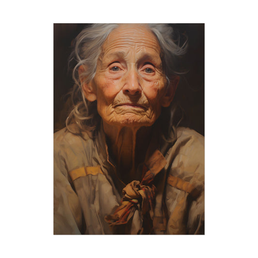 Wisdom of Age: Portrait of an Elderly Person - Poster