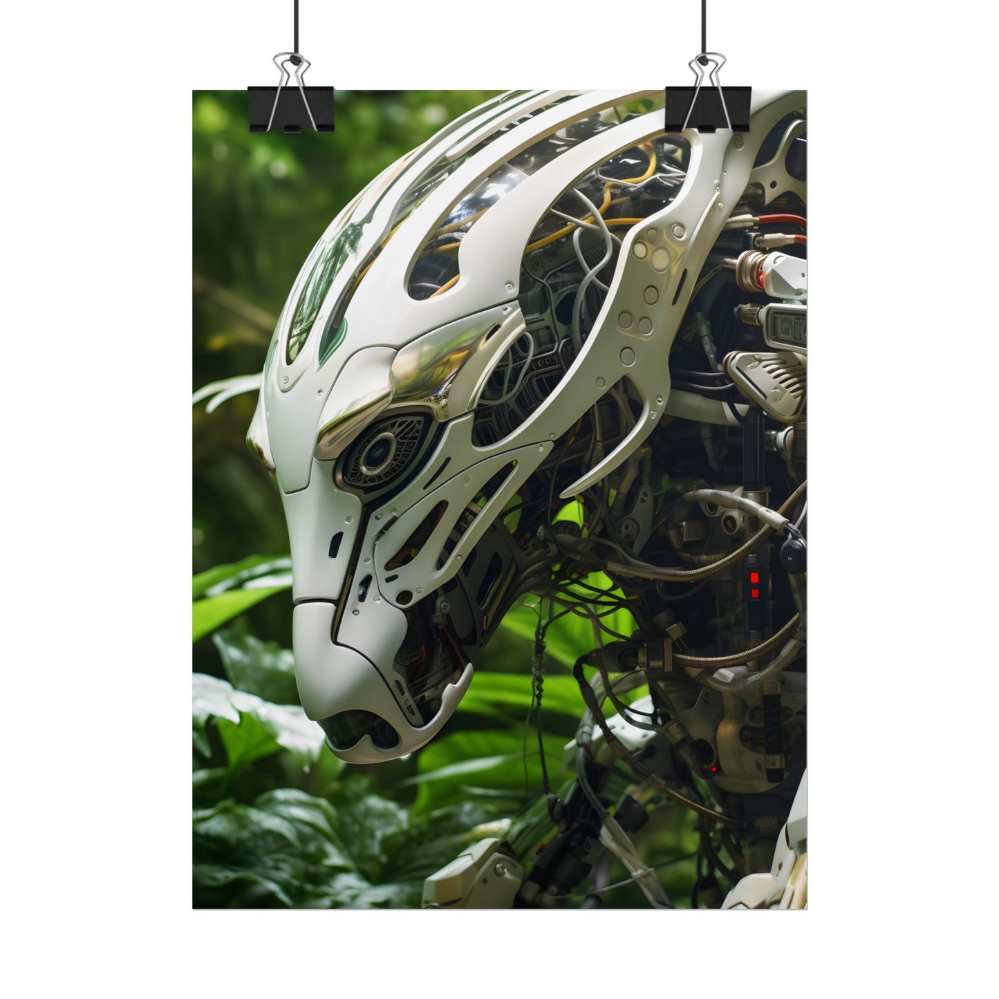 Tranquil Wildlife Sanctuary: AI-Operated Robot in Nature's Harmony - Poster