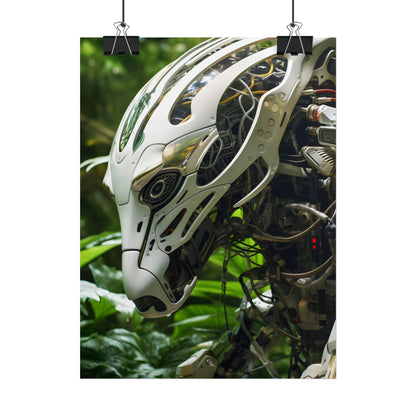 Tranquil Wildlife Sanctuary: AI-Operated Robot in Nature's Harmony - Poster
