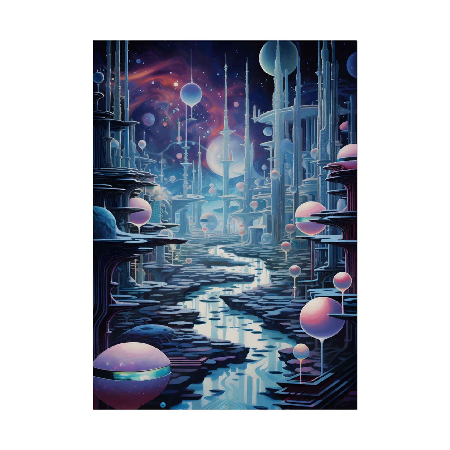 Celestial Art Gallery: Modern Architectural Design - Poster
