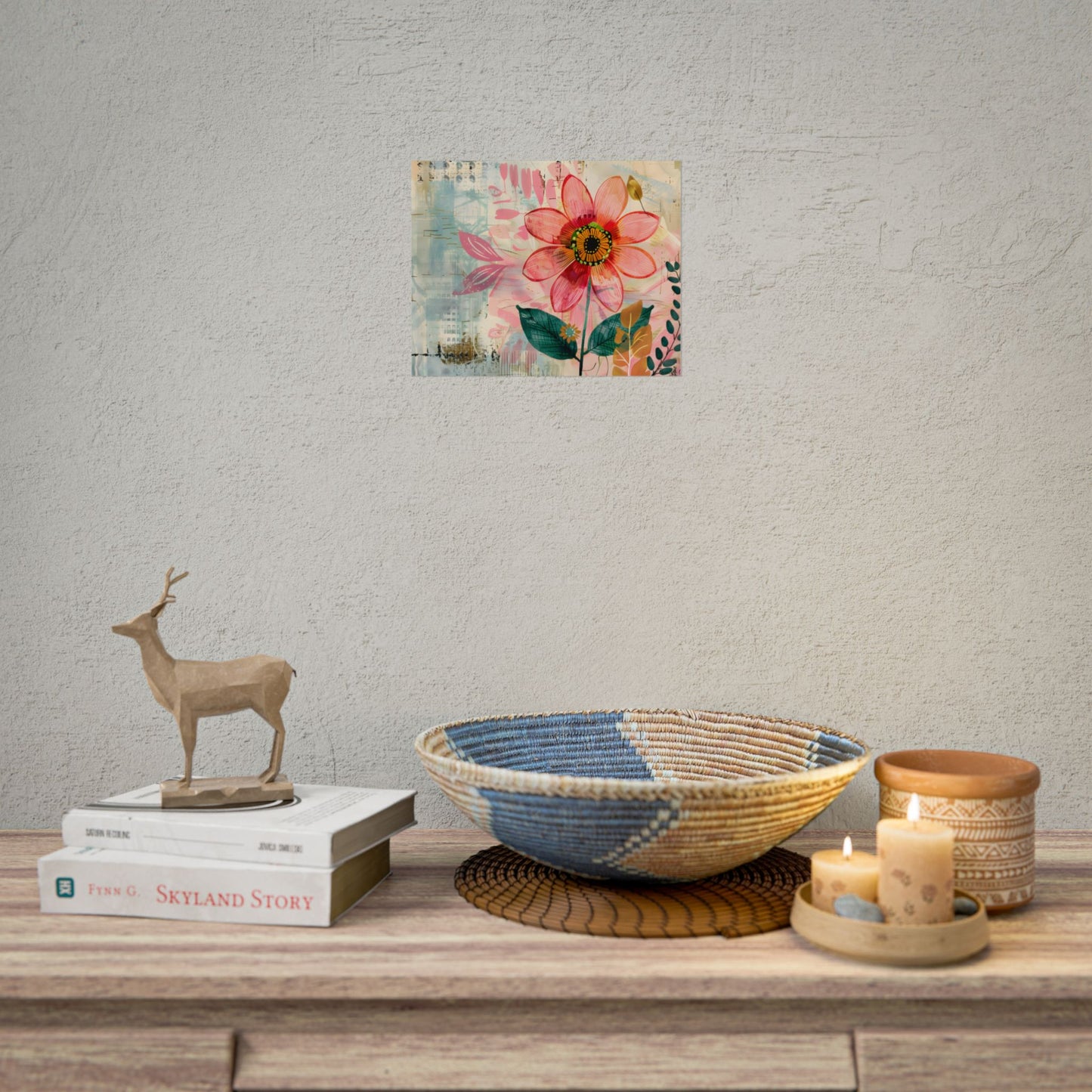 Blooming Growth: Whimsical Flower Art - Poster