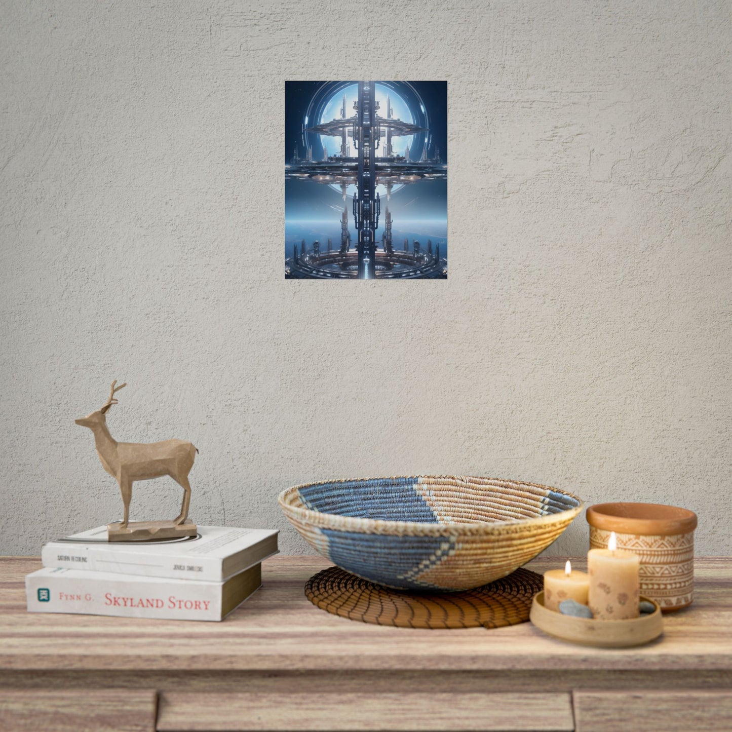 Massive Orbital Space Station: Detailed Artwork - Poster