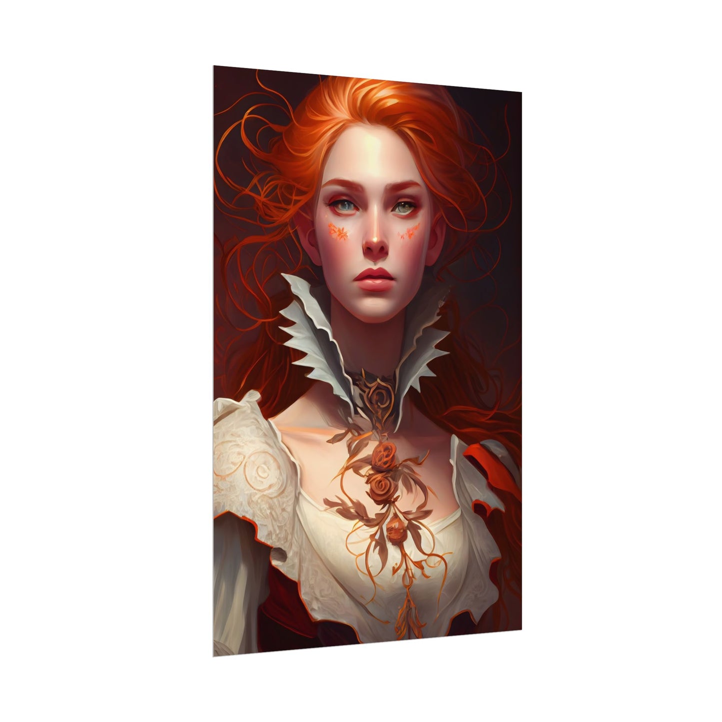 Portrait of a Redhead in Soft Light - Poster