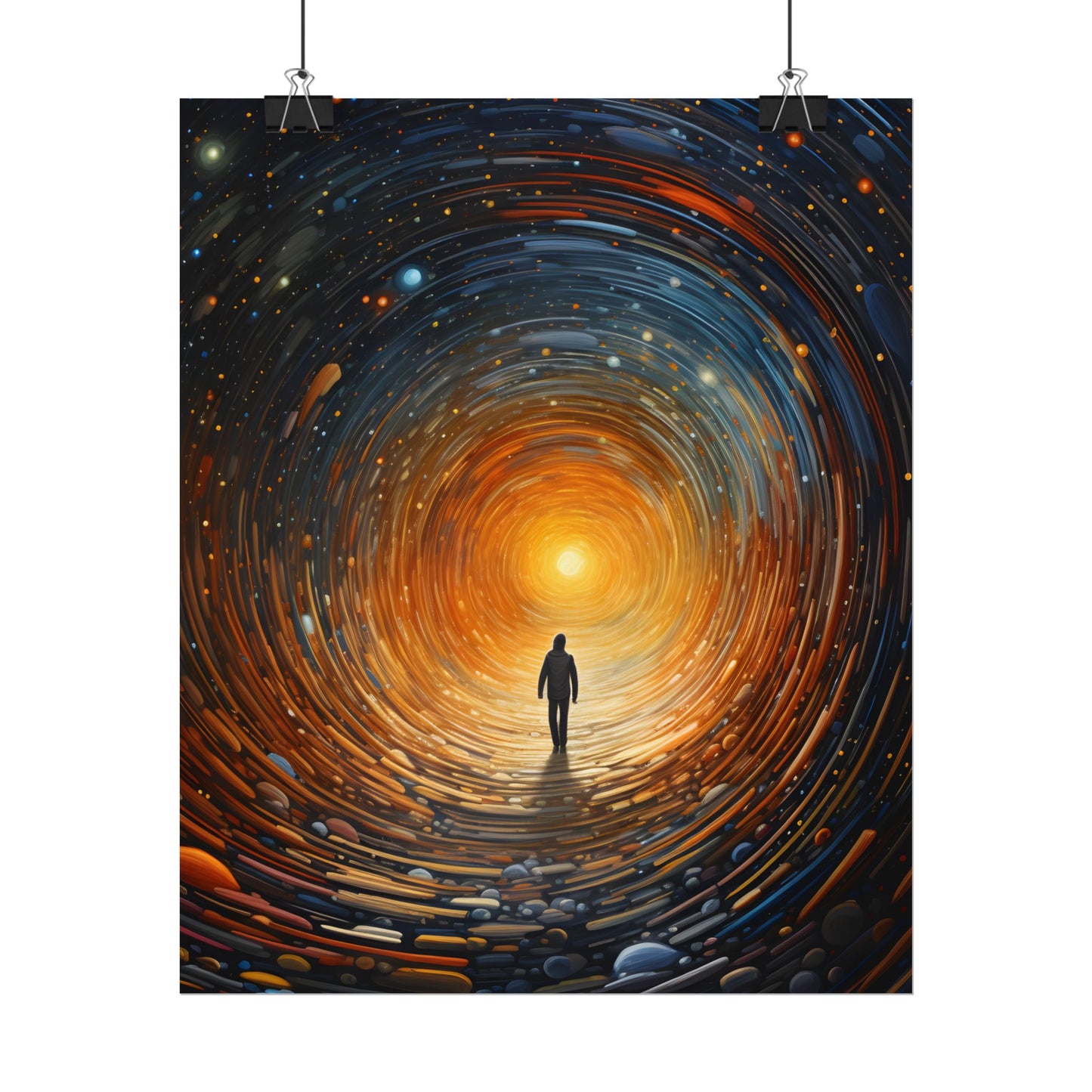 Space-Time Explorer: Intergalactic Adventure Digital Art - Poster