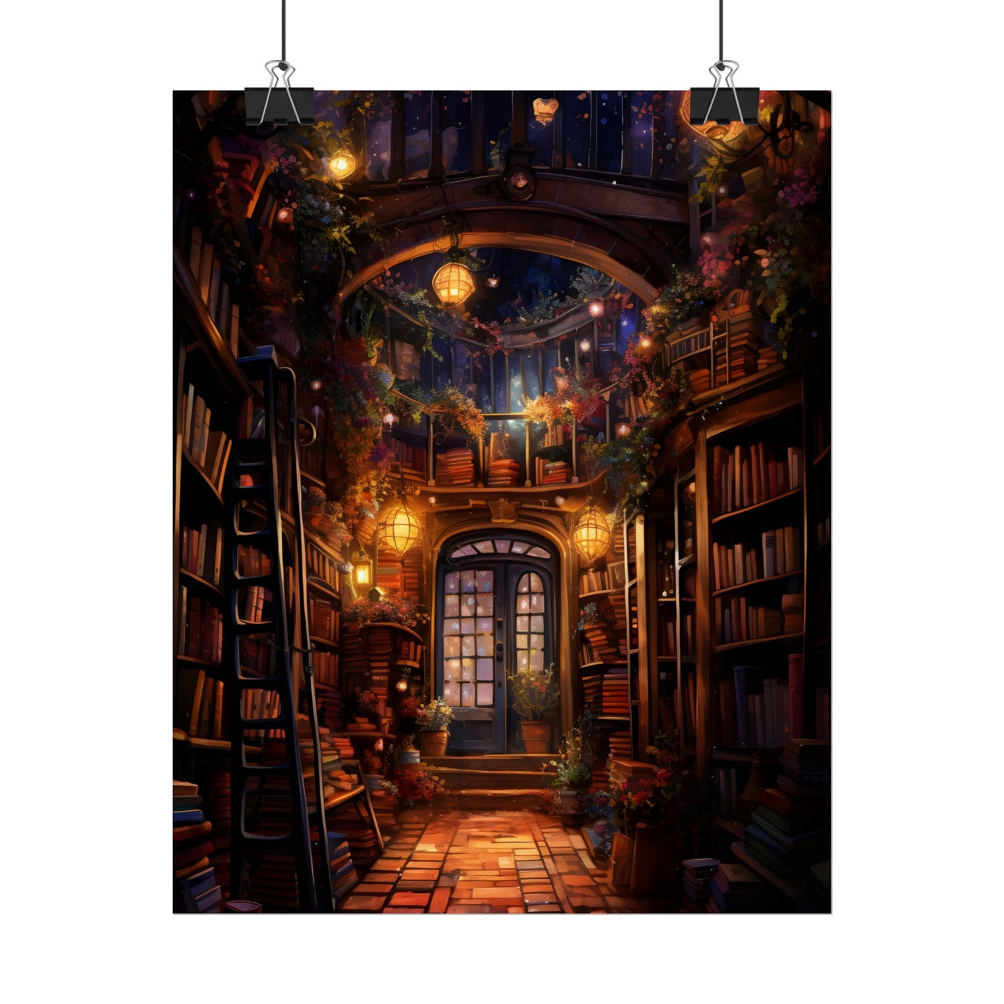 Magical Bookshop: Cozy Charming Bookstore Art - Poster