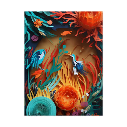 Eye-Catching Paper Quilling Indian Landscape Artwork - Poster
