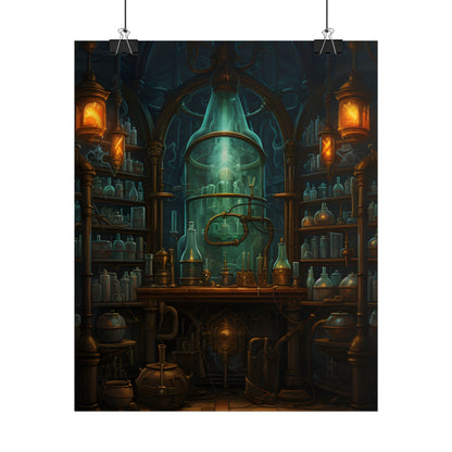 Mysterious Lab Test: Scientific Experiment in Progress - Poster