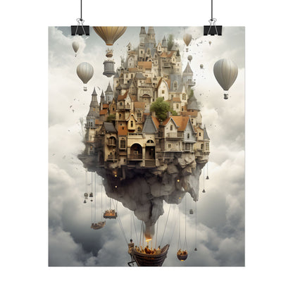 Casual Portrait: Soft Lighting and Light Blue Background - Poster