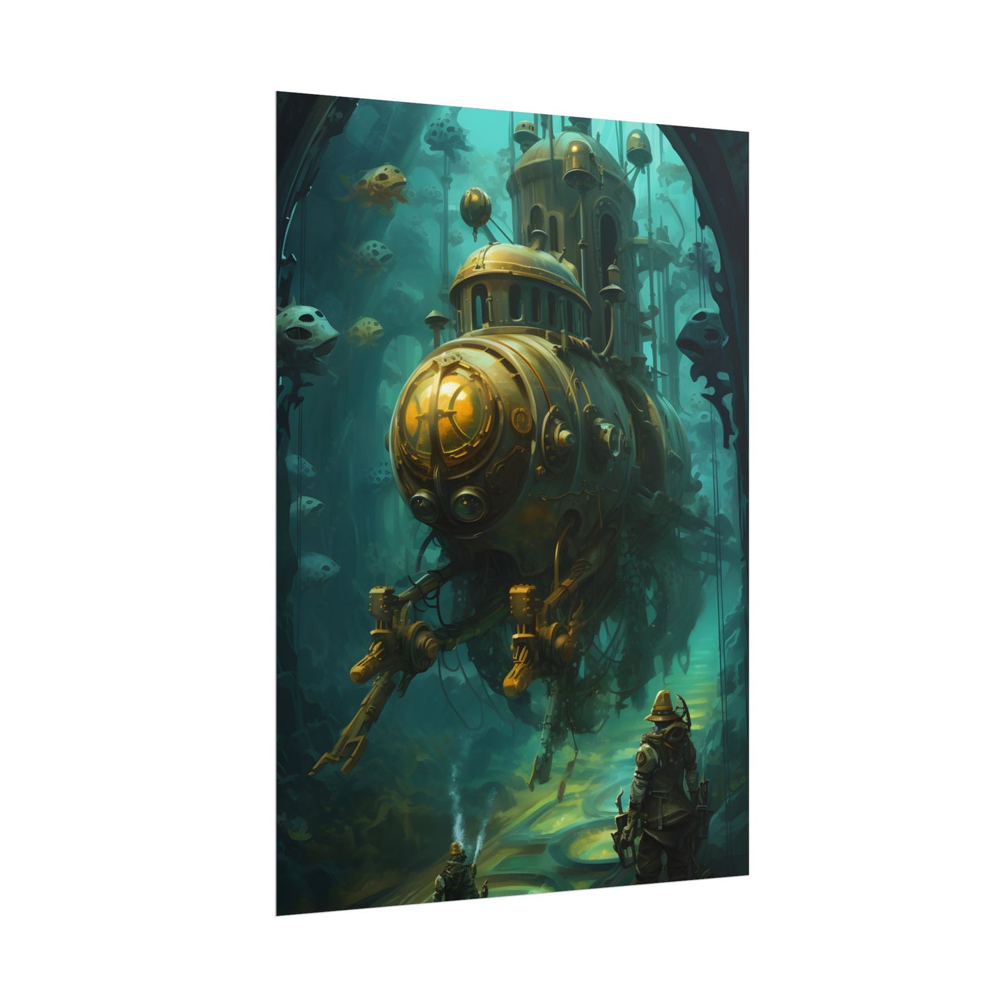 Underwater Steampunk Adventure: A Hero's Quest for Discovery - Poster