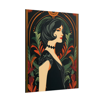 Elegant Vintage Poster: A Woman's Enchanting Presence - Poster