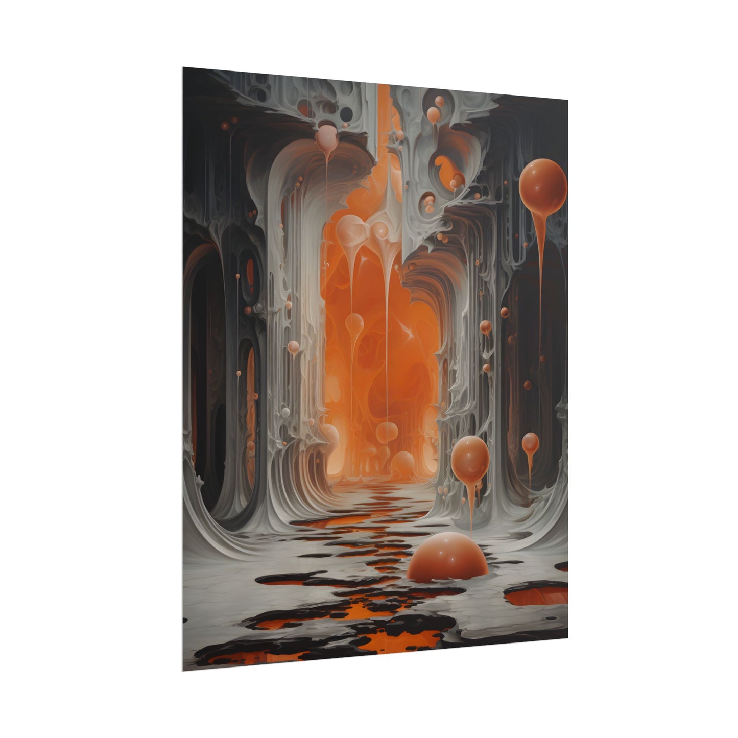 Surreal Fantasy: Tears in Reality with Portals Digital Art - Poster