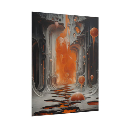 Surreal Fantasy: Tears in Reality with Portals Digital Art - Poster