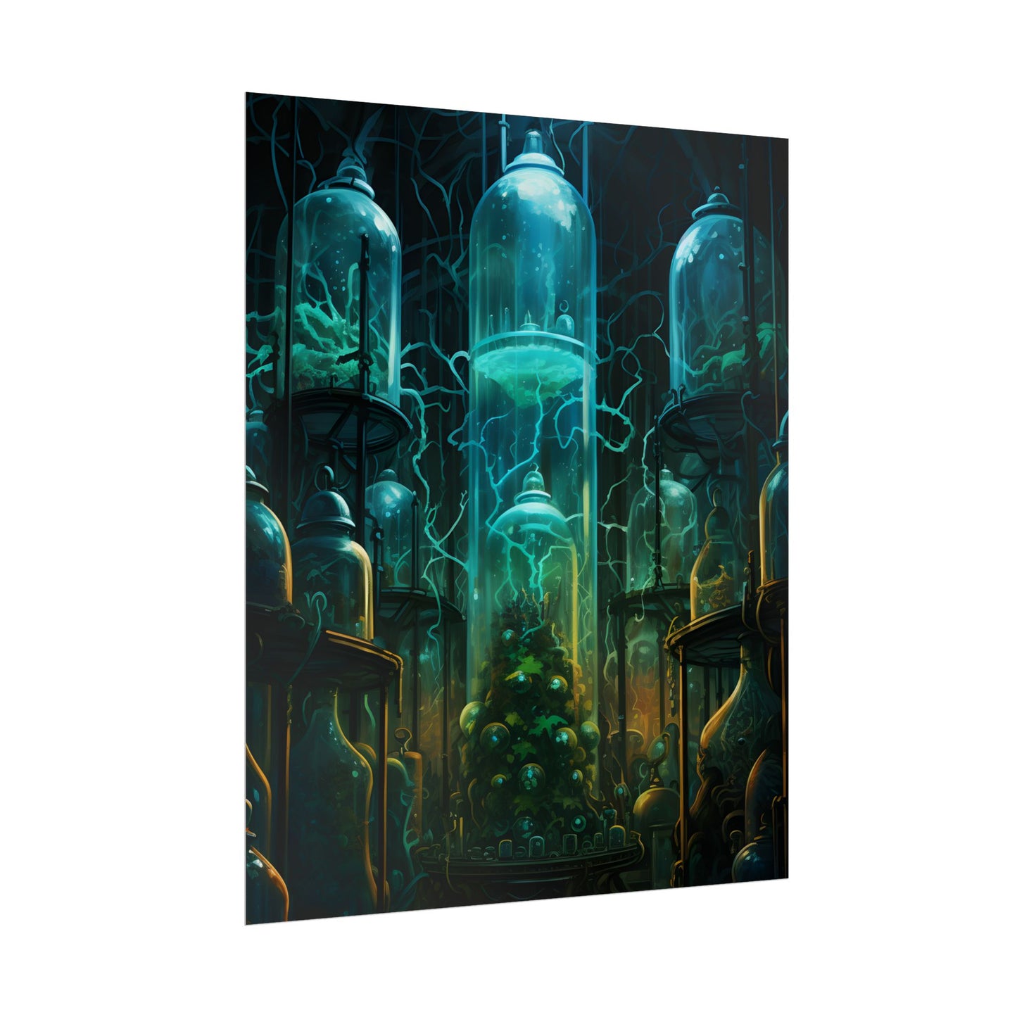 Molecular Secrets: Laboratory Artwork Showcase - Poster