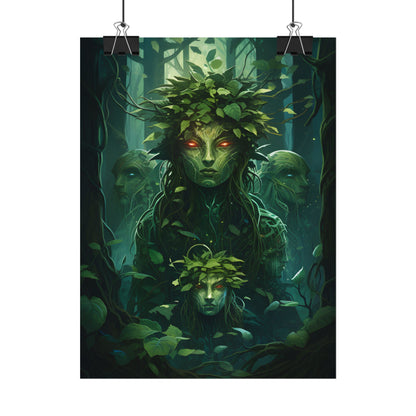 Mystical Forest Guardians: Serene Ancient Tree Spirits - Poster